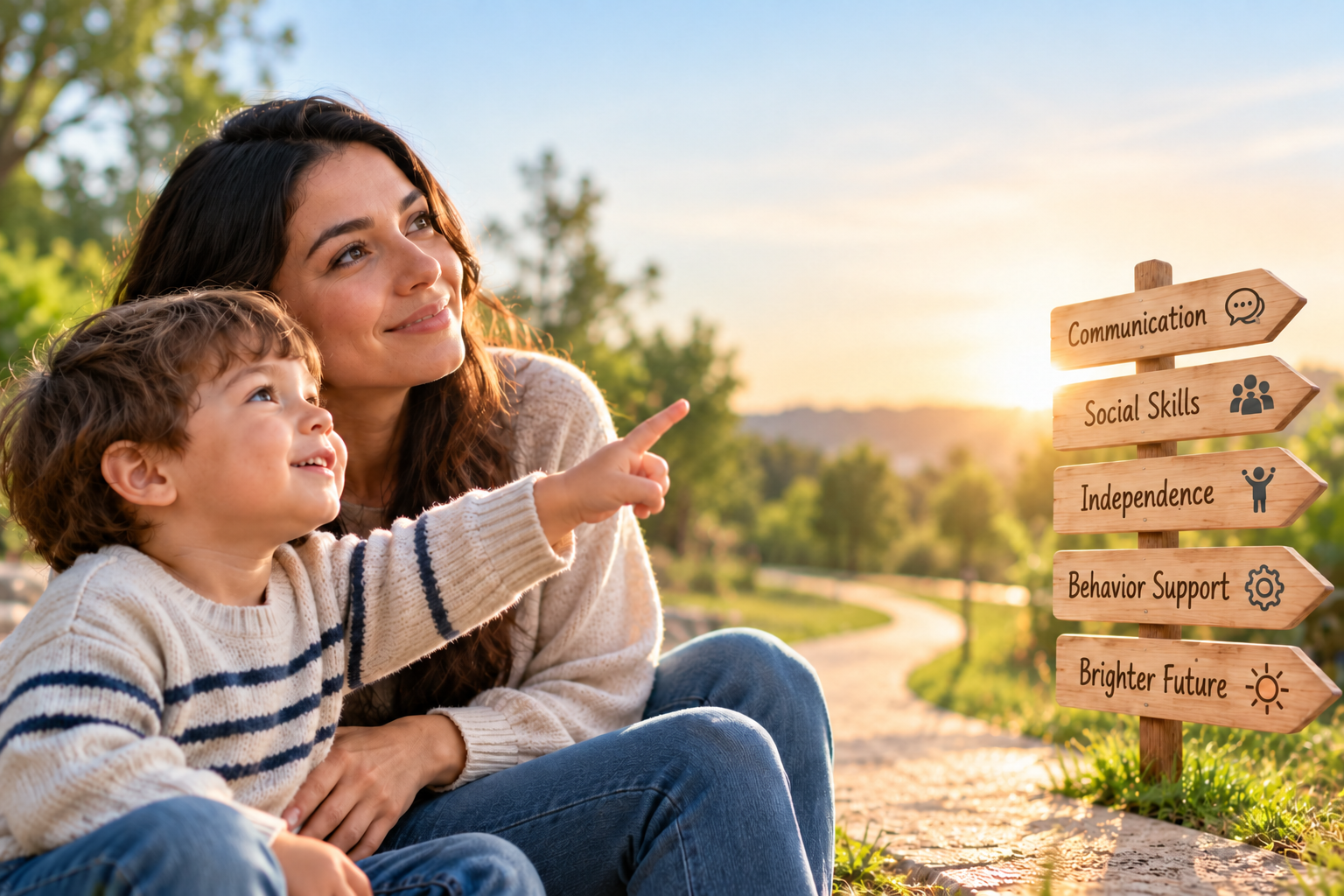 Mother and child exploring developmental milestones and when to start ABA therapy.